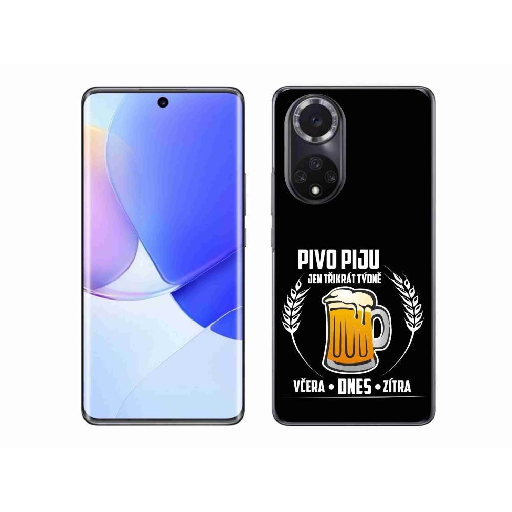 Gelový kryt mmCase na Honor 50 - pivní motiv černé pozadí