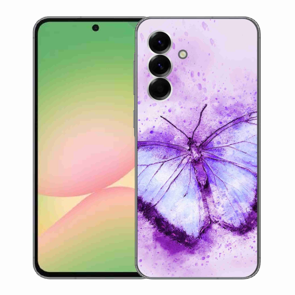 Gelový kryt mmCase na Samsung Galaxy A56 5G - fialový motýl