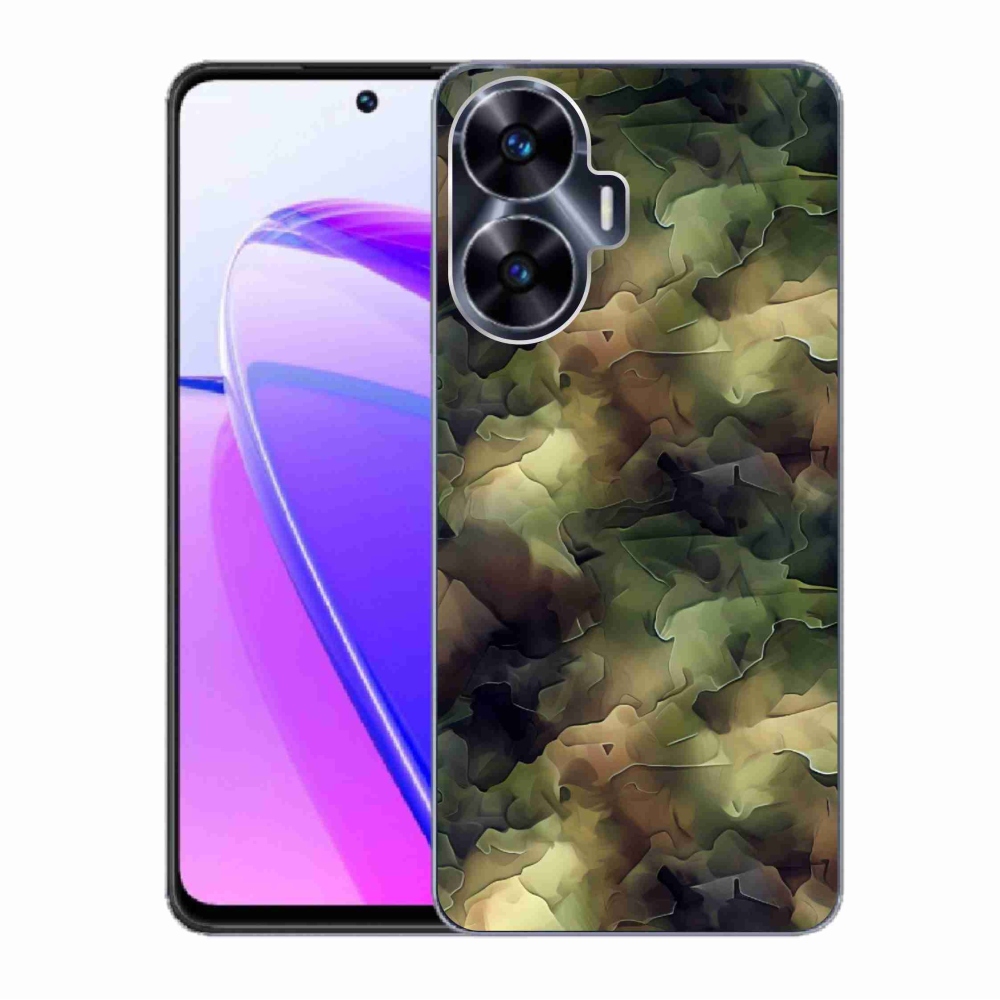 Gelový kryt mmCase na Realme C55 - maskáčový vzor 10