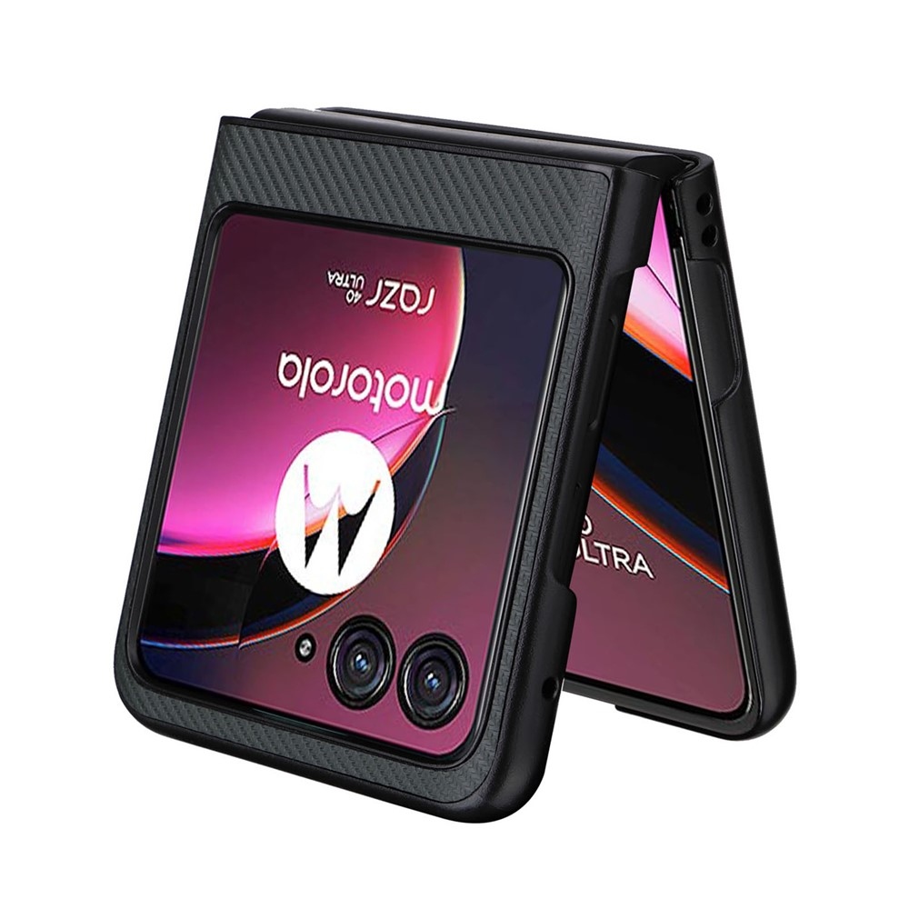 Textury plastový kryt s umělou kůží na Motorola Razr 40 Ultra 5G - zelený