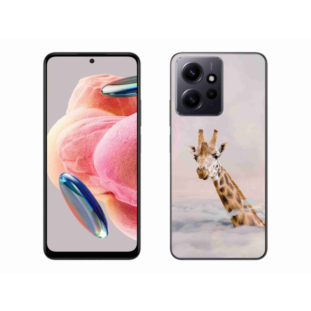 Gelový kryt mmCase na Xiaomi Redmi Note 12 4G - žirafa v oblacích