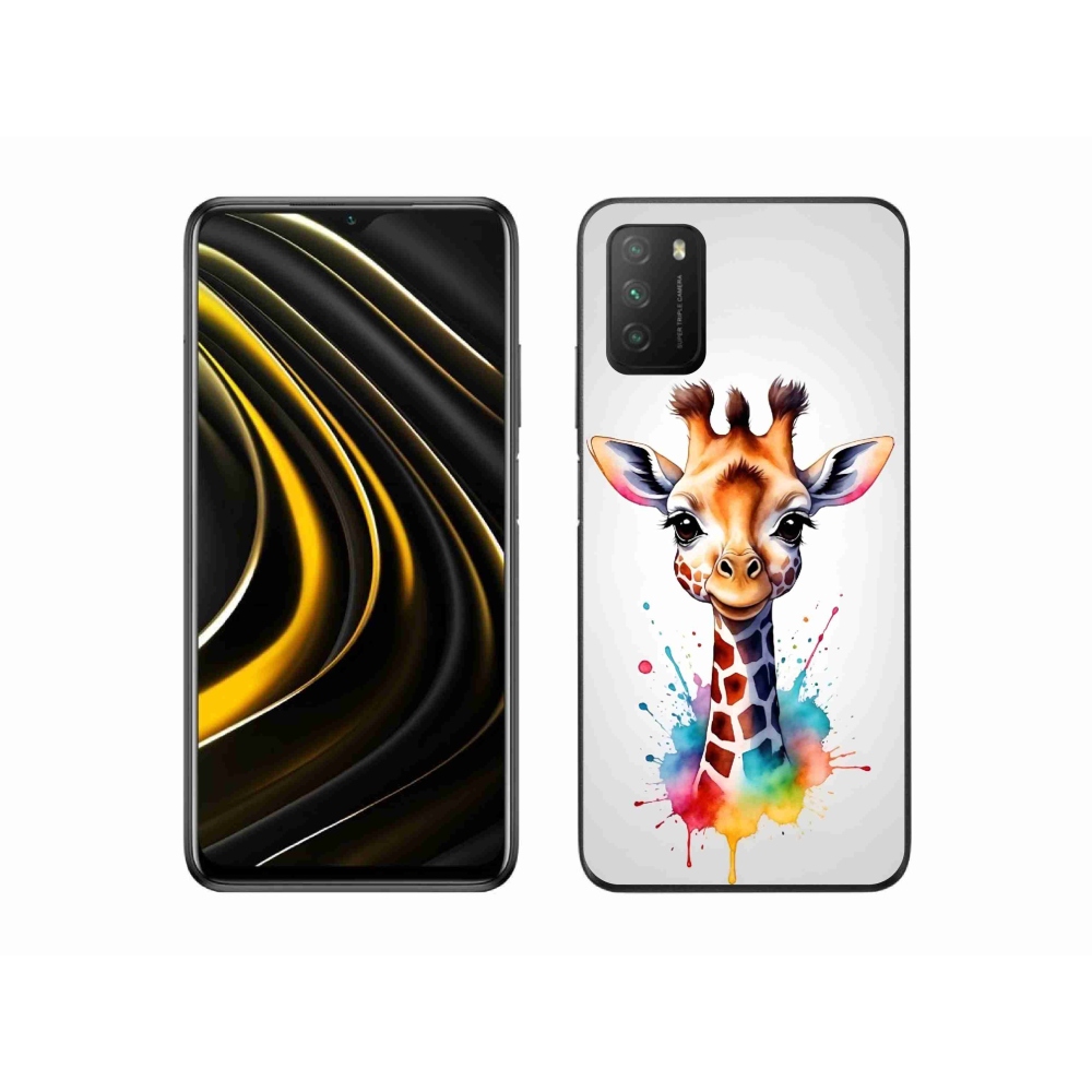Gelový kryt mmCase na Xiaomi Poco M3 - žirafa 1