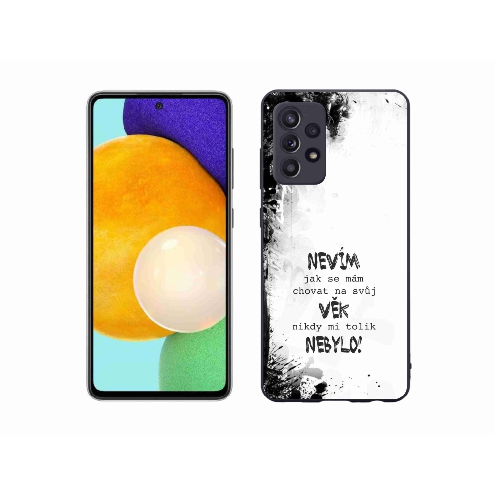 Gelový kryt mmCase na Samsung Galaxy A52/A52 5G - vtipný text 14 bílé pozadí