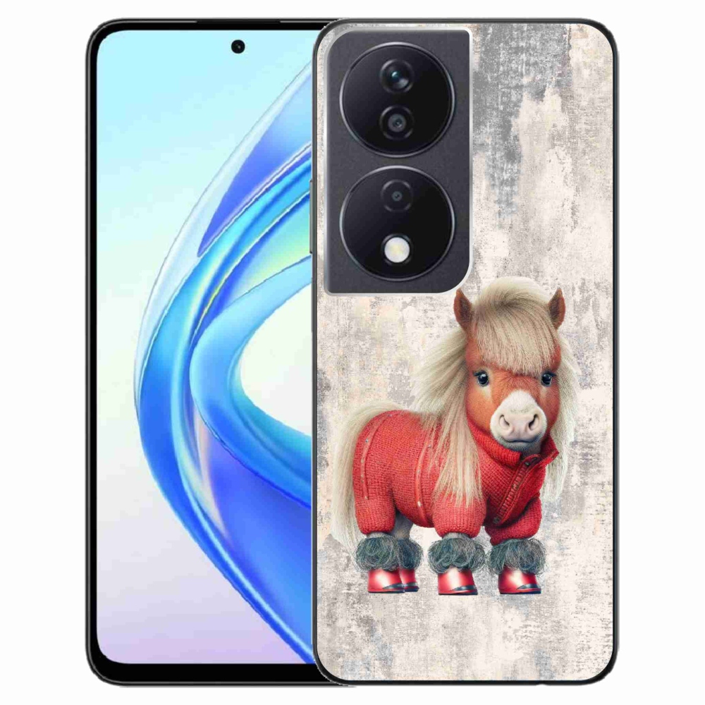 Gelový kryt mmCase na Honor X7b/Honor 90 Smart - poník ve svetru
