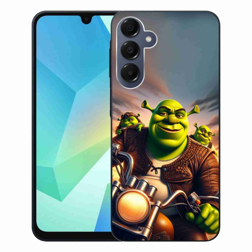 Gelový kryt mmCase na Samsung Galaxy A16 4G/5G - shrek na motorce