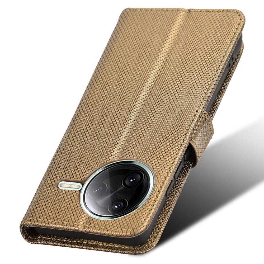 Diamond knížkové pouzdro na Xiaomi Poco F7 Pro 5G/Poco F7 Ultra 5G - hnědé