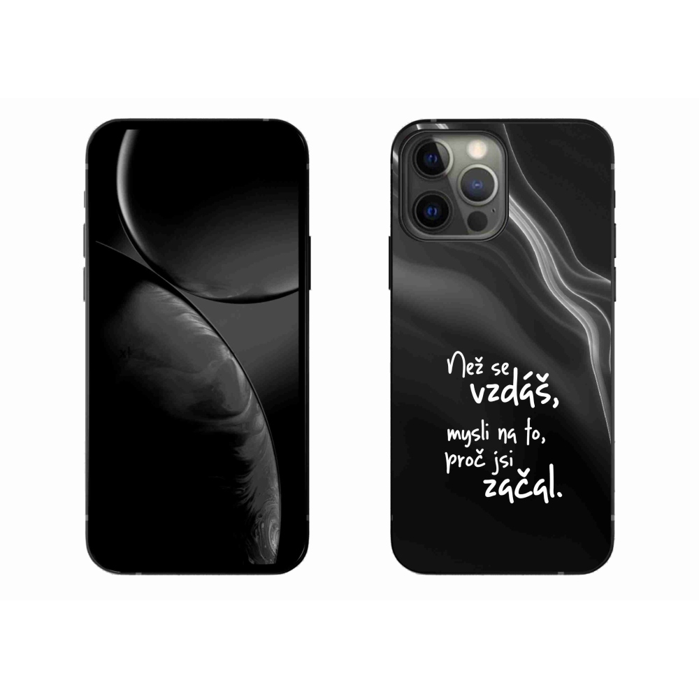 Gelový kryt mmCase na iPhone 13 Pro Max 6.7 - citát 2 černé pozadí