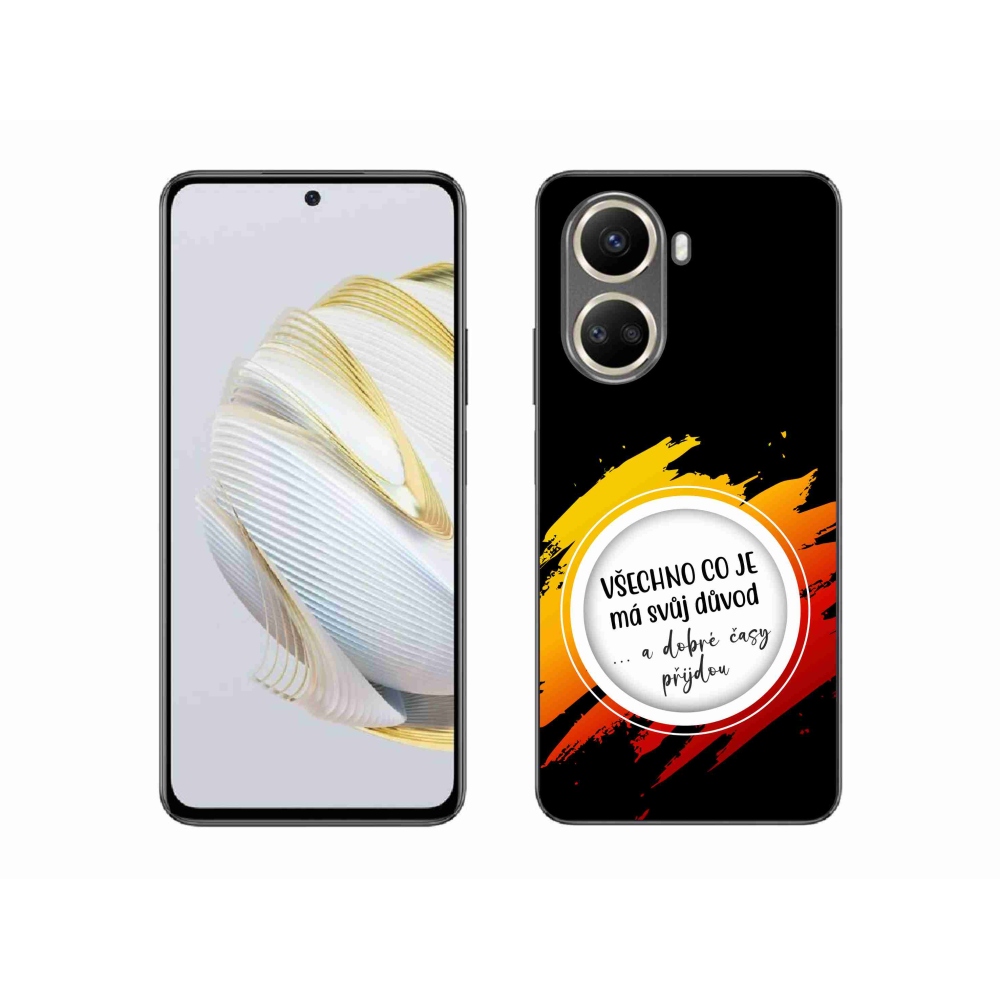 Gelový kryt mmCase na Huawei Nova 10 SE - citát 3 černé pozadí
