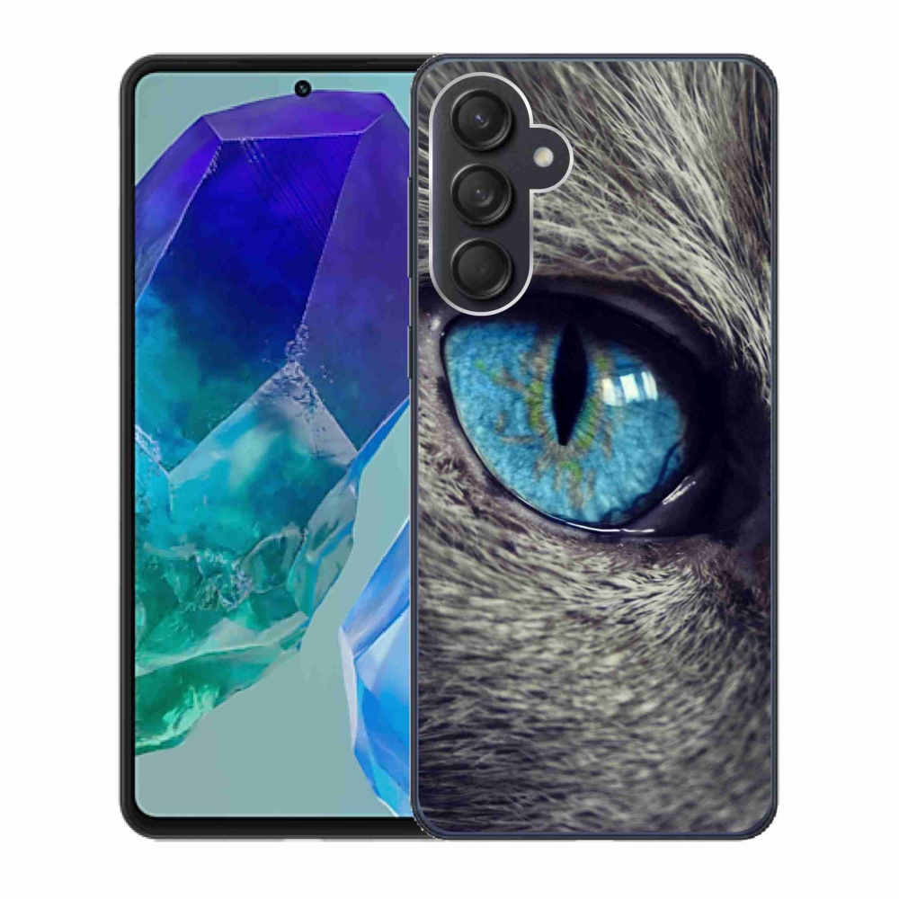 Gelový kryt mmCase na Samsung Galaxy M55 5G - modré kočičí oko