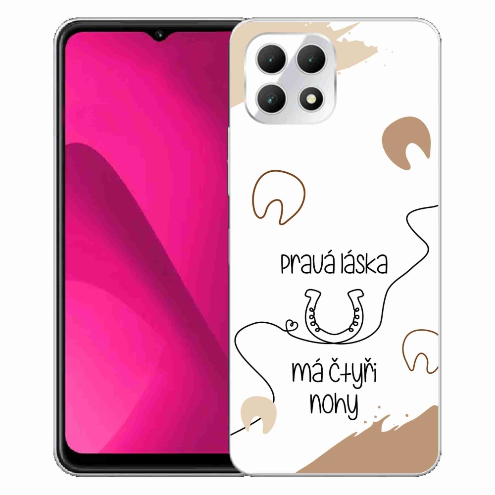 Gelový kryt mmCase na T-Mobile T Phone 2 - koňský motiv bílé pozadí