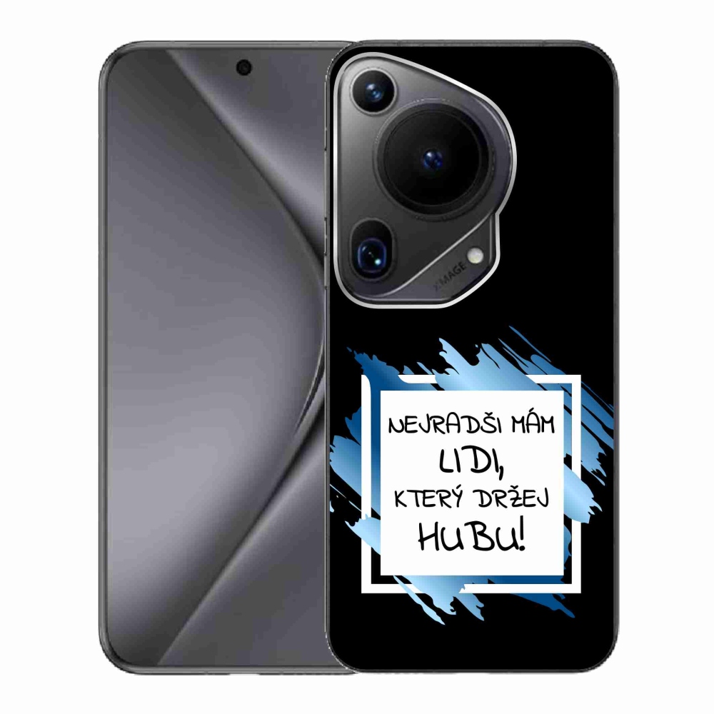 Gelový kryt mmCase na Huawei Pura 70 Ultra - vtipný text 7 bíločerné pozadí