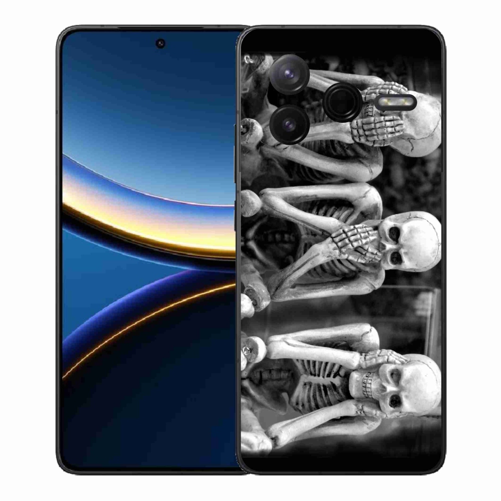 Gelový kryt mmCase na Xiaomi Poco F7 Pro - kostlivci