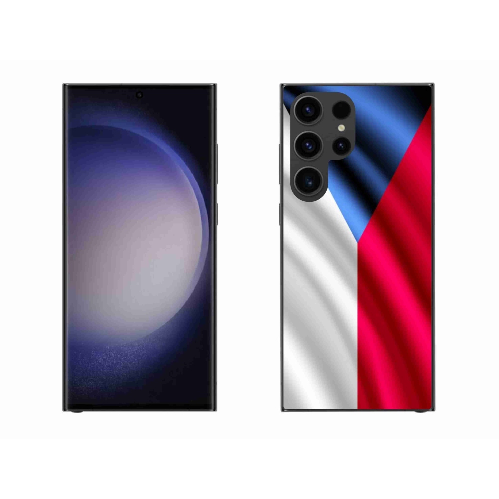 Gelový kryt mmCase na mobil Samsung Galaxy S23 Ultra 5G - česká vlajka