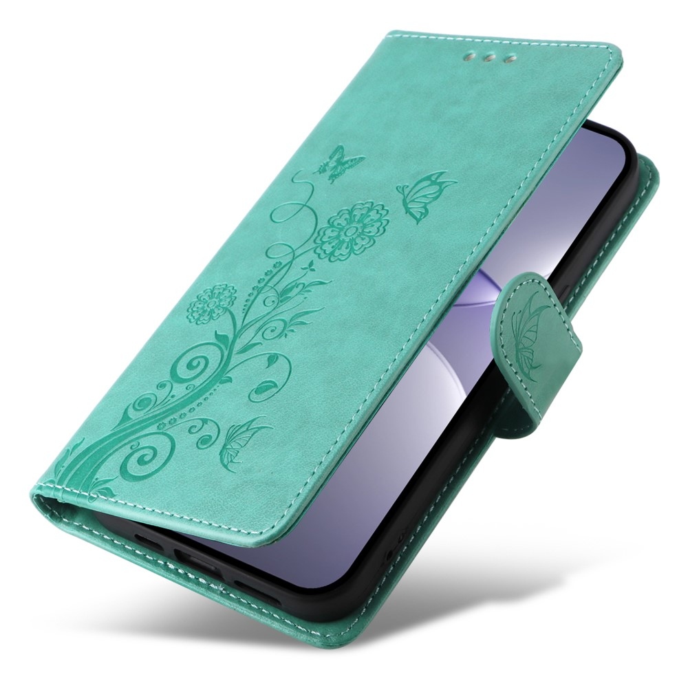 Flowery knížkové pouzdro na Huawei Nova 13 5G - modrozelené