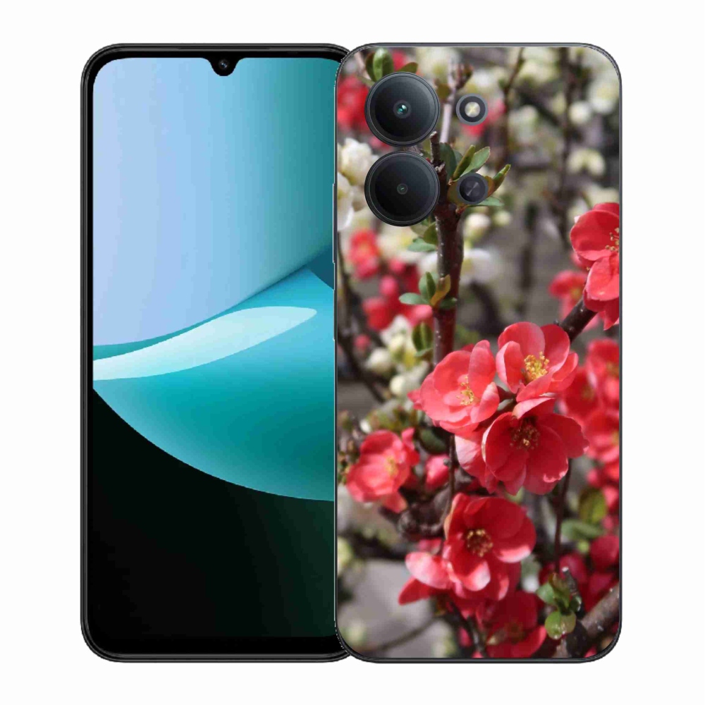 Gelový kryt mmCase na Xiaomi Redmi 15C 4G (171mm)/Poco C85 4G (171mm) - červené květy