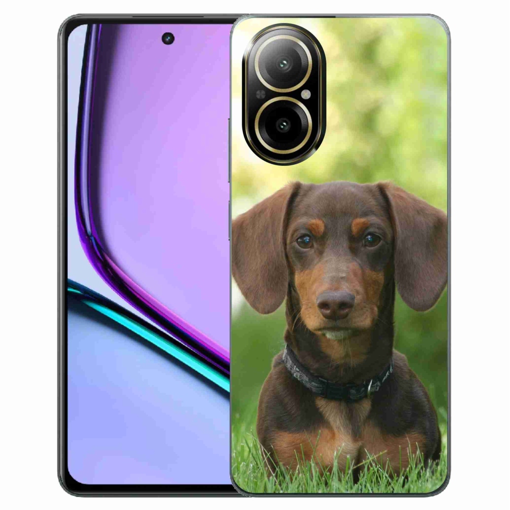 Gelový obal mmCase na Realme C67 - hnědý jezevčík