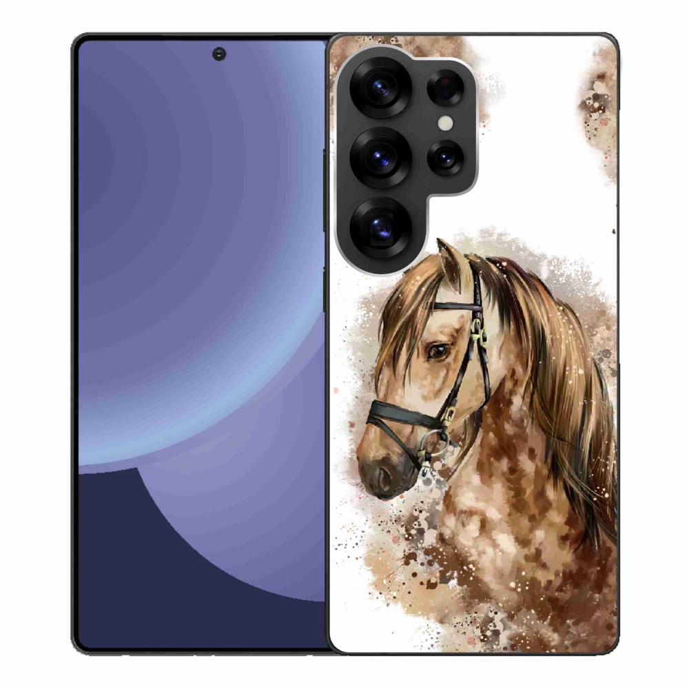Gelový kryt mmCase na Samsung Galaxy S25 Ultra - hnědý kreslený kůň