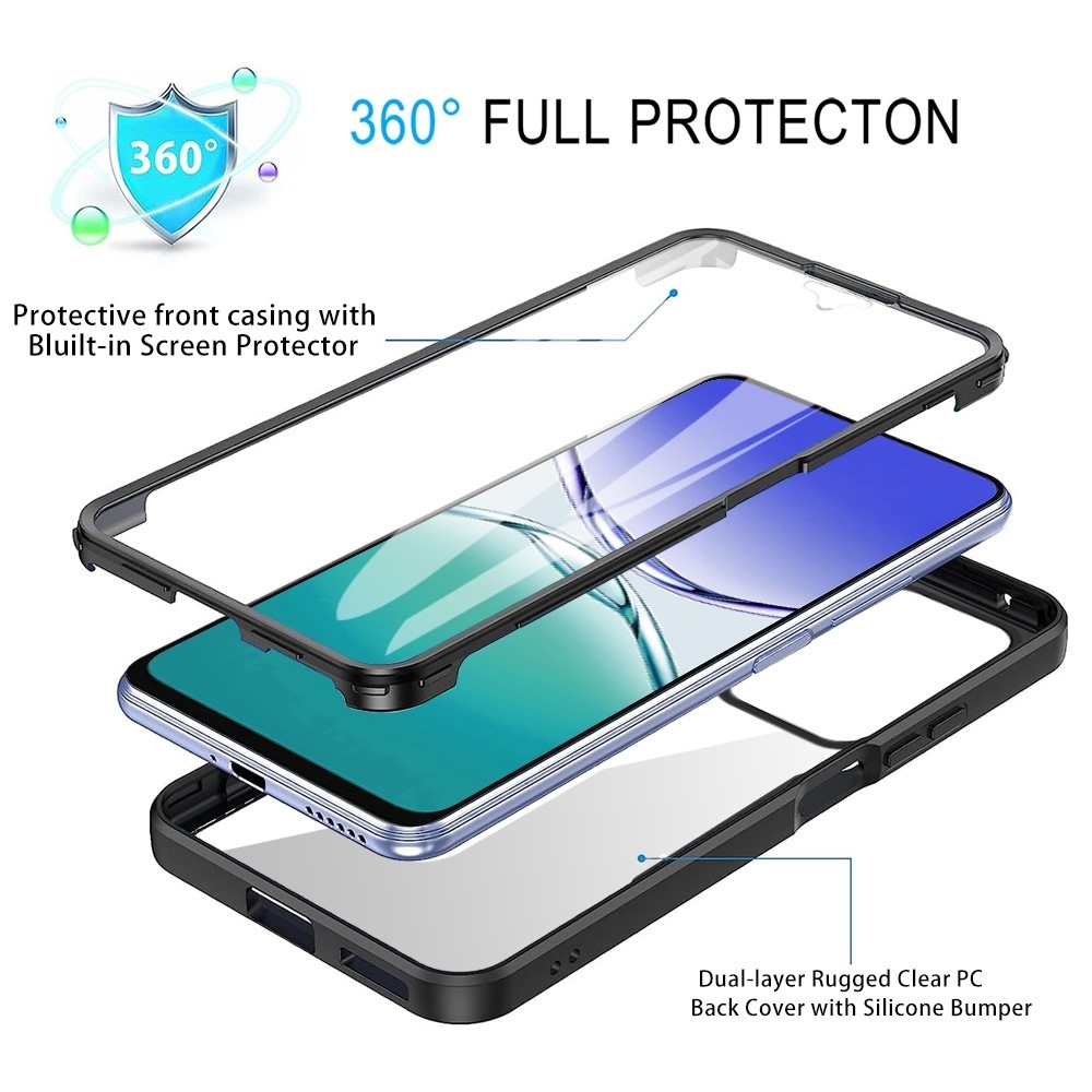Acryl gelový obal s rámečkem pro ochranou displeje na Samsung Galaxy A16 4G/5G/A17 5G - černý
