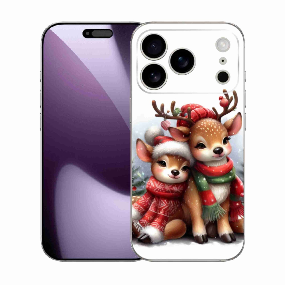Gelový kryt mmCase na iPhone 17 Pro - vánoční sobi