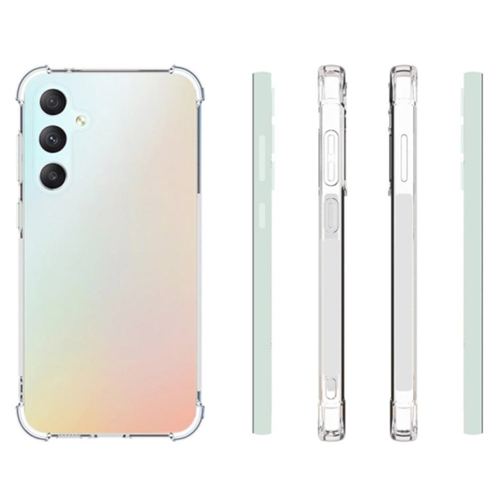 Průhledný gelový obal se zesílenými rohy na Samsung Galaxy S23 FE - průhledný