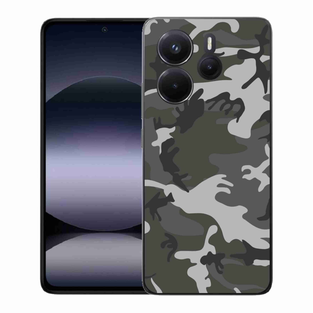 Gelový kryt mmCase na Xiaomi Redmi Note 14 - maskáčový vzor