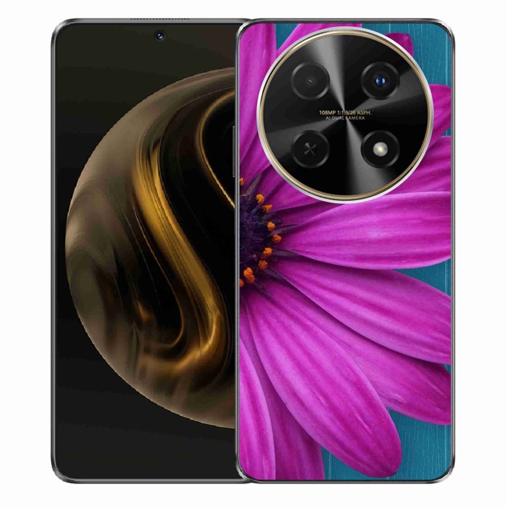 Gelový obal mmCase na Huawei Nova 12i - fialová kopretina