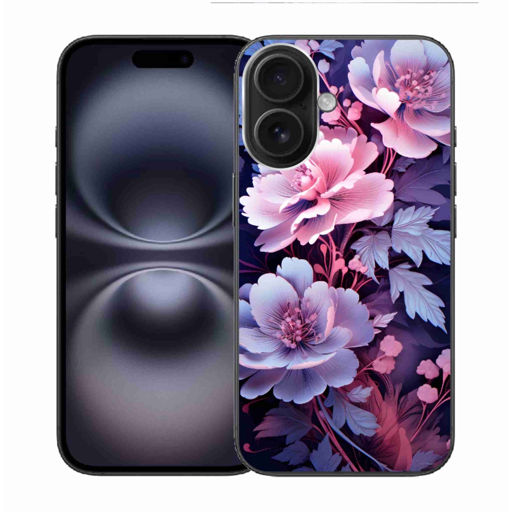 Gelový kryt mmCase na iPhone 16 - květiny 11