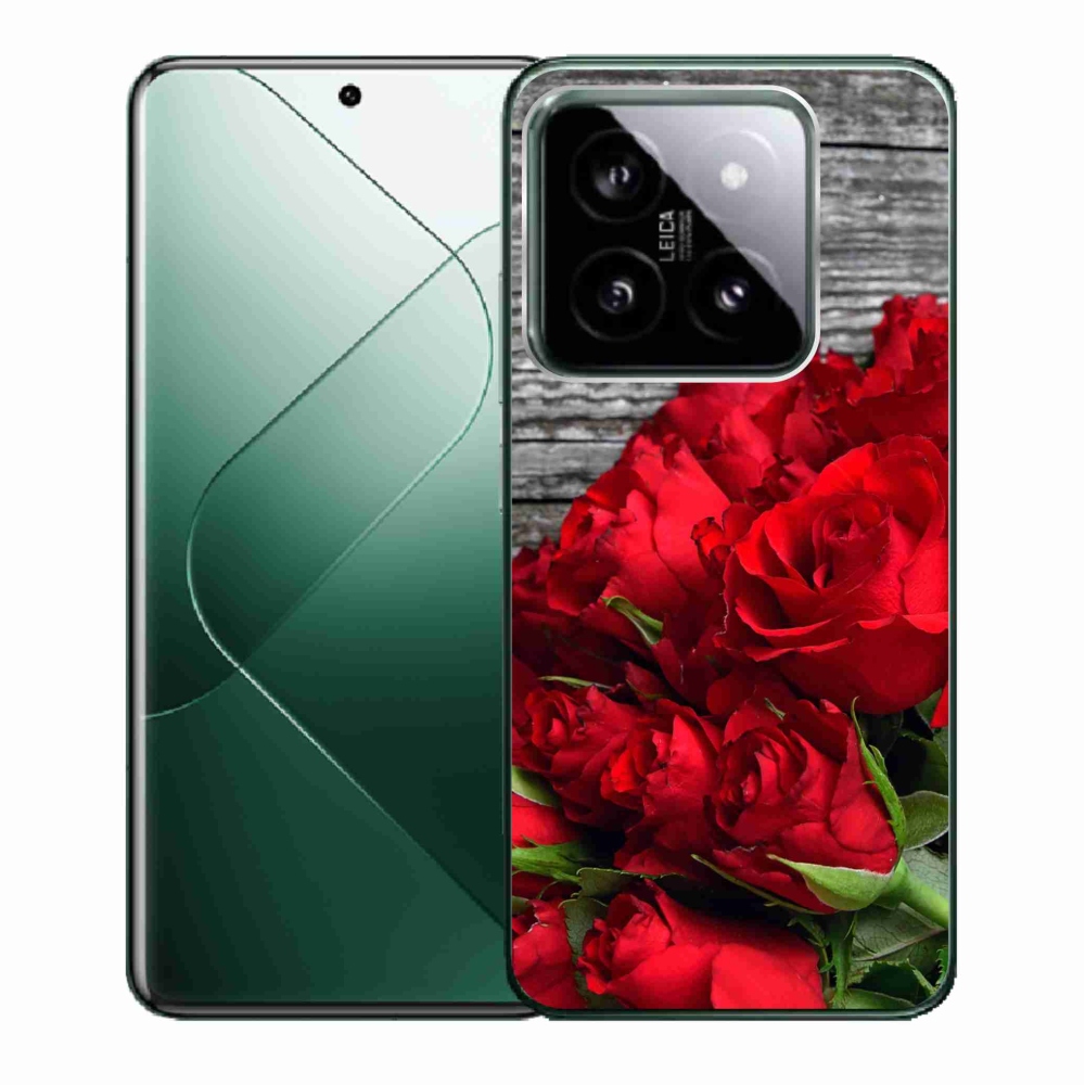 Gelový kryt mmCase na Xiaomi 14 - červené růže