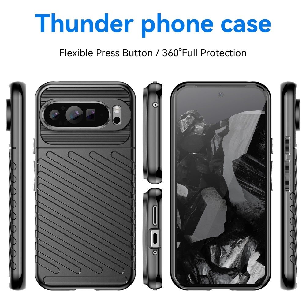 Thunder odolný gelový obal na Google Pixel 9 Pro XL - černý