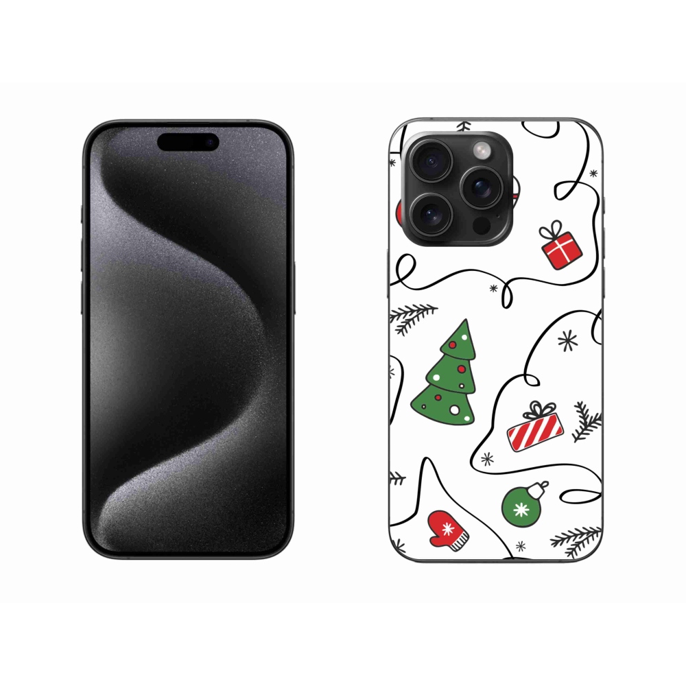Gelový kryt mmCase na iPhone 15 Pro Max - vánoční motivy