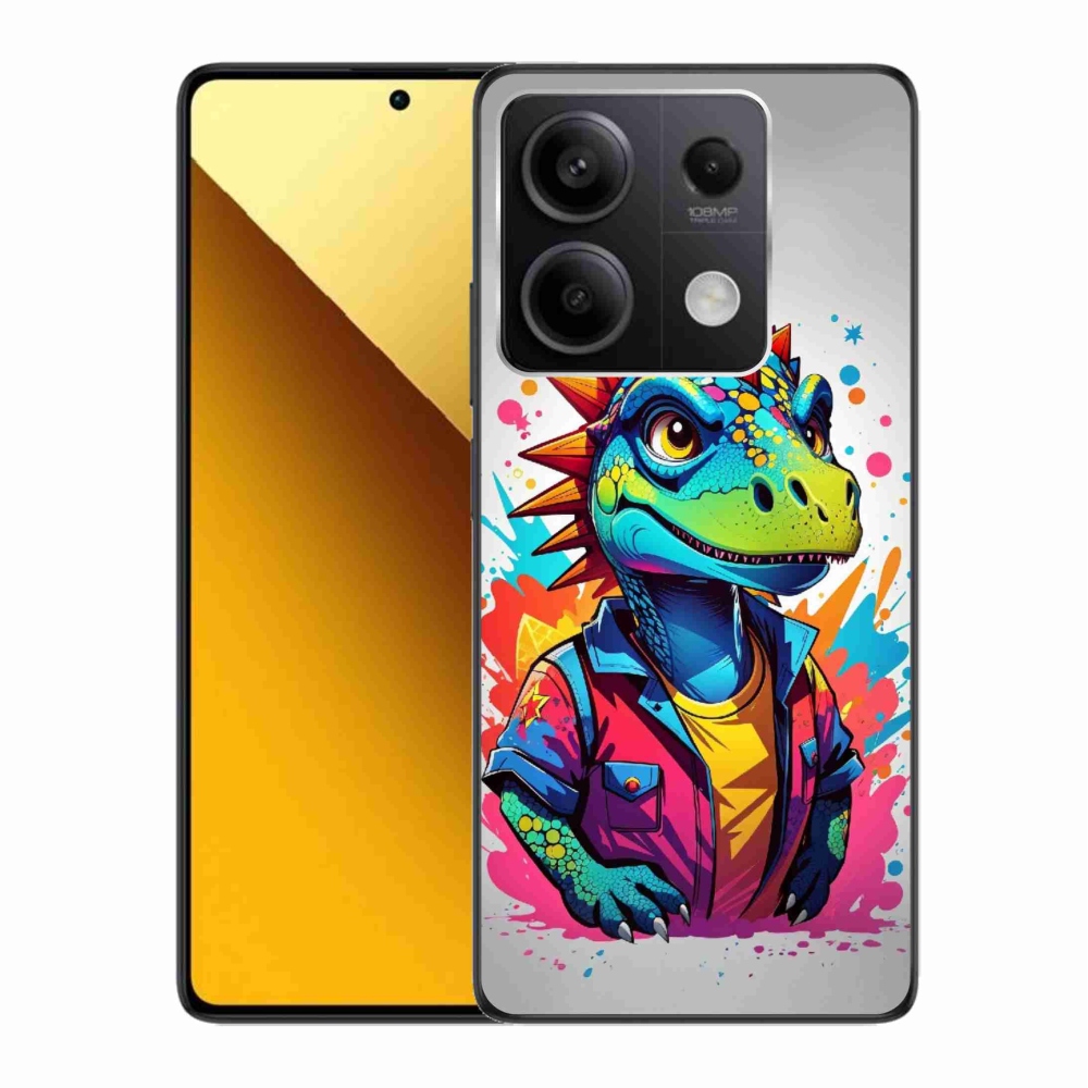 Gelový kryt mmCase na Xiaomi Redmi Note 13 5G - barevný dinosaurus