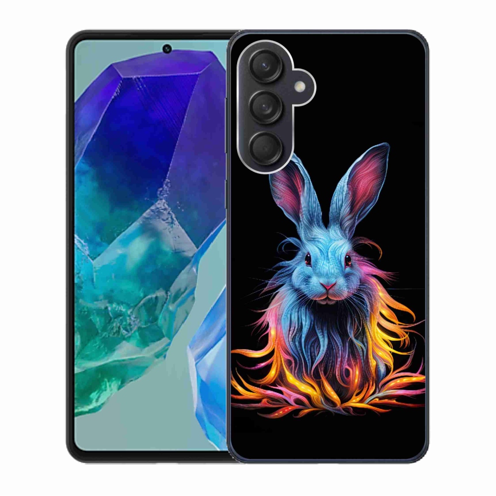 Gelový kryt mmCase na Samsung Galaxy M55 5G - abstraktní zajíc