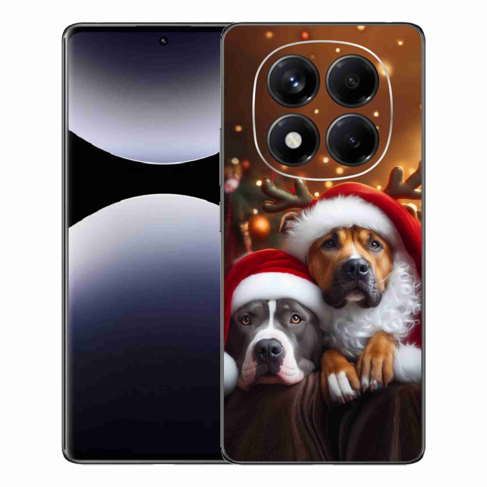 Gelový kryt mmCase na Xiaomi Redmi Note 14 Pro - vánoční psi