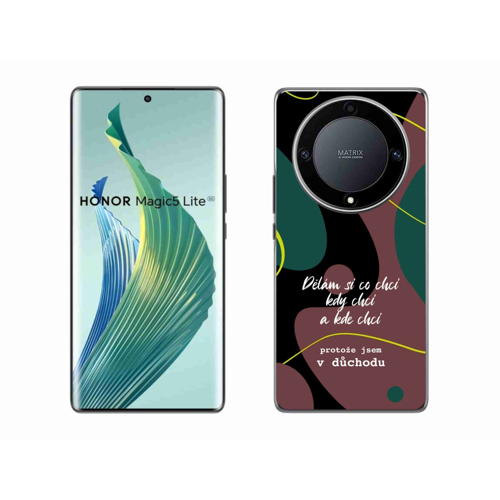 Gelový kryt mmCase na Honor Magic 5 Lite 5G - vtipný text 10 černé pozadí