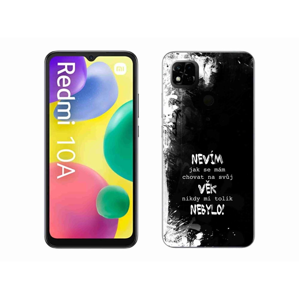 Gelový kryt mmCase na Xiaomi Redmi 10A - vtipný text 14 černé pozadí