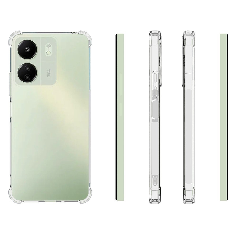 Průhledný gelový obal se zesílenými rohy na Xiaomi Poco C65/Redmi 13C - průhledný