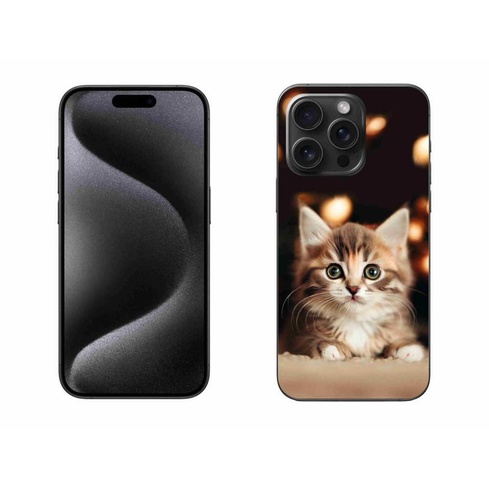 Gelový kryt mmCase na iPhone 15 Pro Max - roztomilé kotě 2