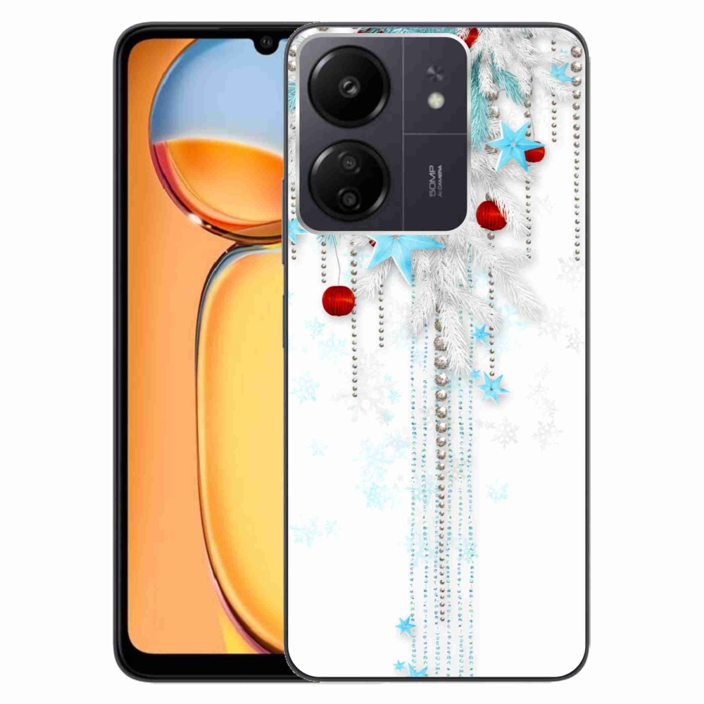 Gelový kryt mmCase na Xiaomi Poco C65/Redmi 13C - vánoční ozdoby