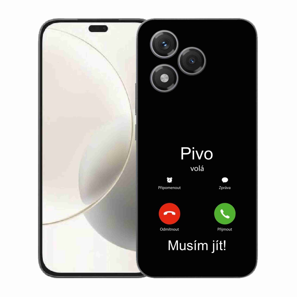 Gelový kryt mmCase na Honor 400 Lite - pivo volá černé pozadí