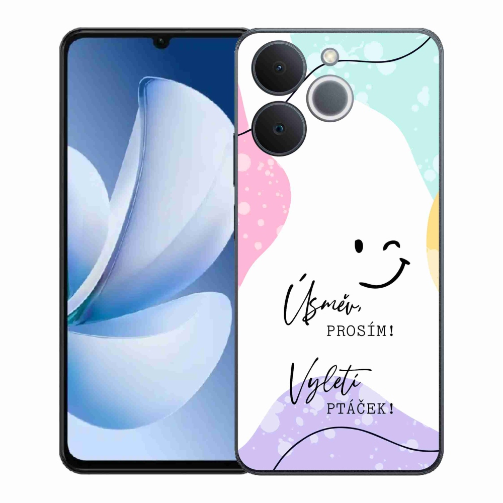Gelový kryt mmCase na Realme Note 70T - vtipný text 4 bílé pozadí