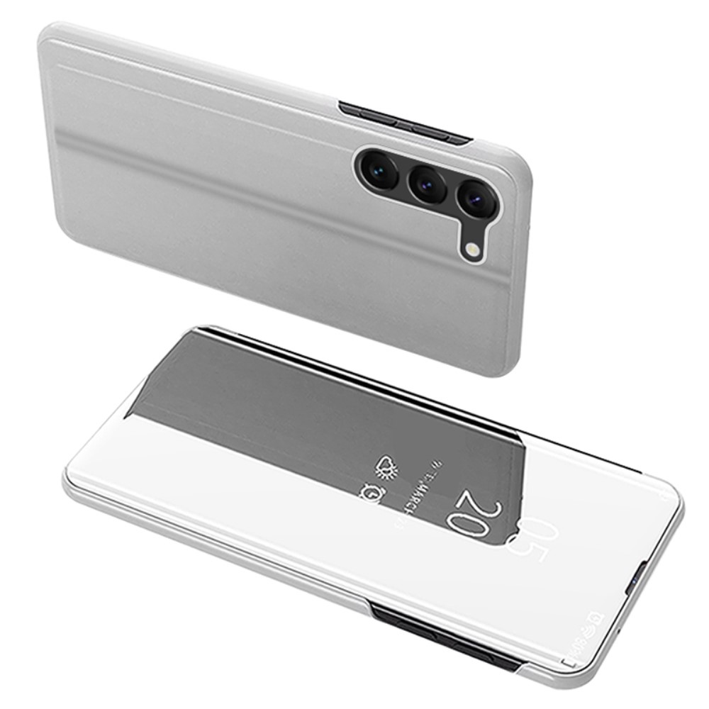 Clear zavírací kryt s matným předkem na Samsung Galaxy S24+ - stříbrný	