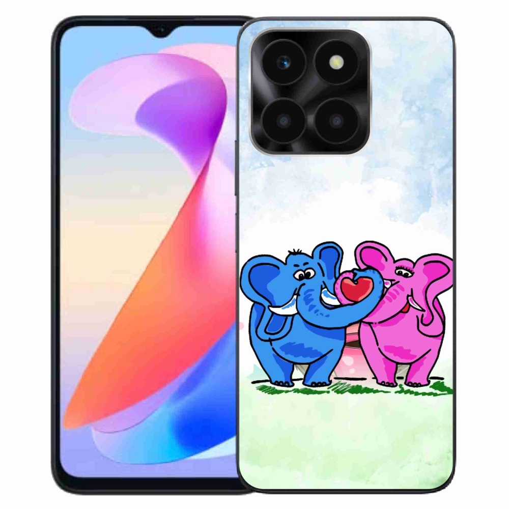 Gelový kryt mmCase na Honor X6a - zamilovaní sloni