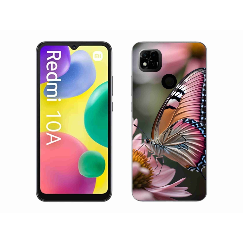 Gelový kryt mmCase na Xiaomi Redmi 10A - barevný motýl
