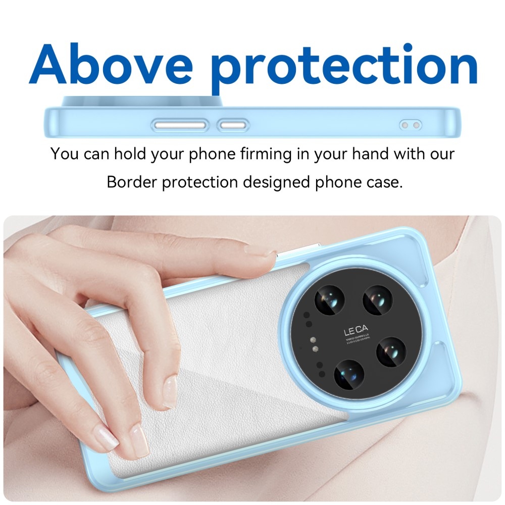 Gelový obal s pevnými zády na Xiaomi 14 Ultra - modrý