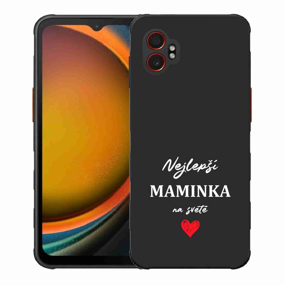 Gelový kryt mmCase na Samsung Galaxy Xcover 7 Pro - nejlepší maminka 1 černé pozadí