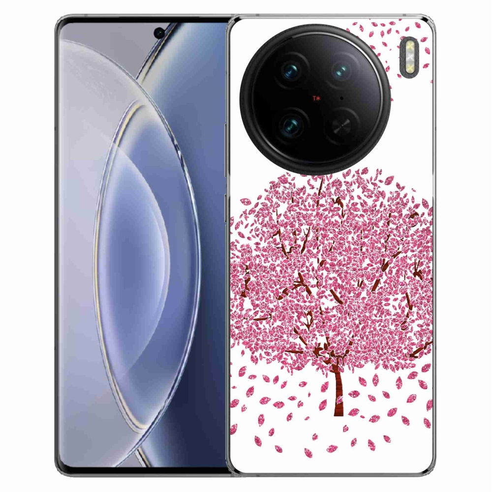 Gelový kryt mmCase na Vivo X90 Pro - kreslený strom s listy
