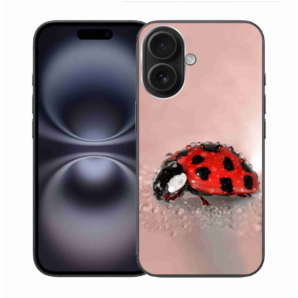 Gelový kryt mmCase na iPhone 16 - beruška