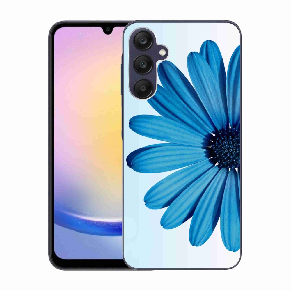 Gelový obal mmCase na Samsung Galaxy A25 5G - modrá kopretina