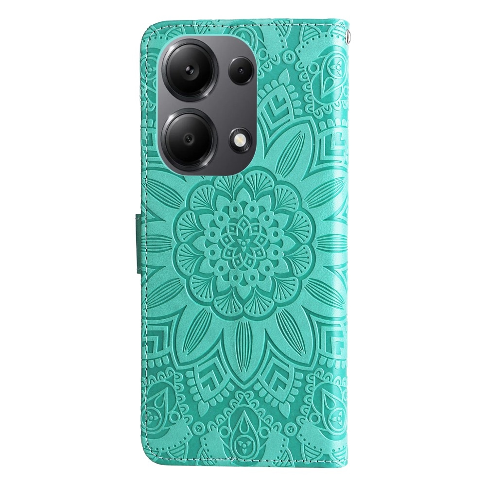 Sunflower knížkové pouzdro na Xiaomi Redmi Note 14S/Note 13 Pro 4G/Poco M6 Pro - modrozelené