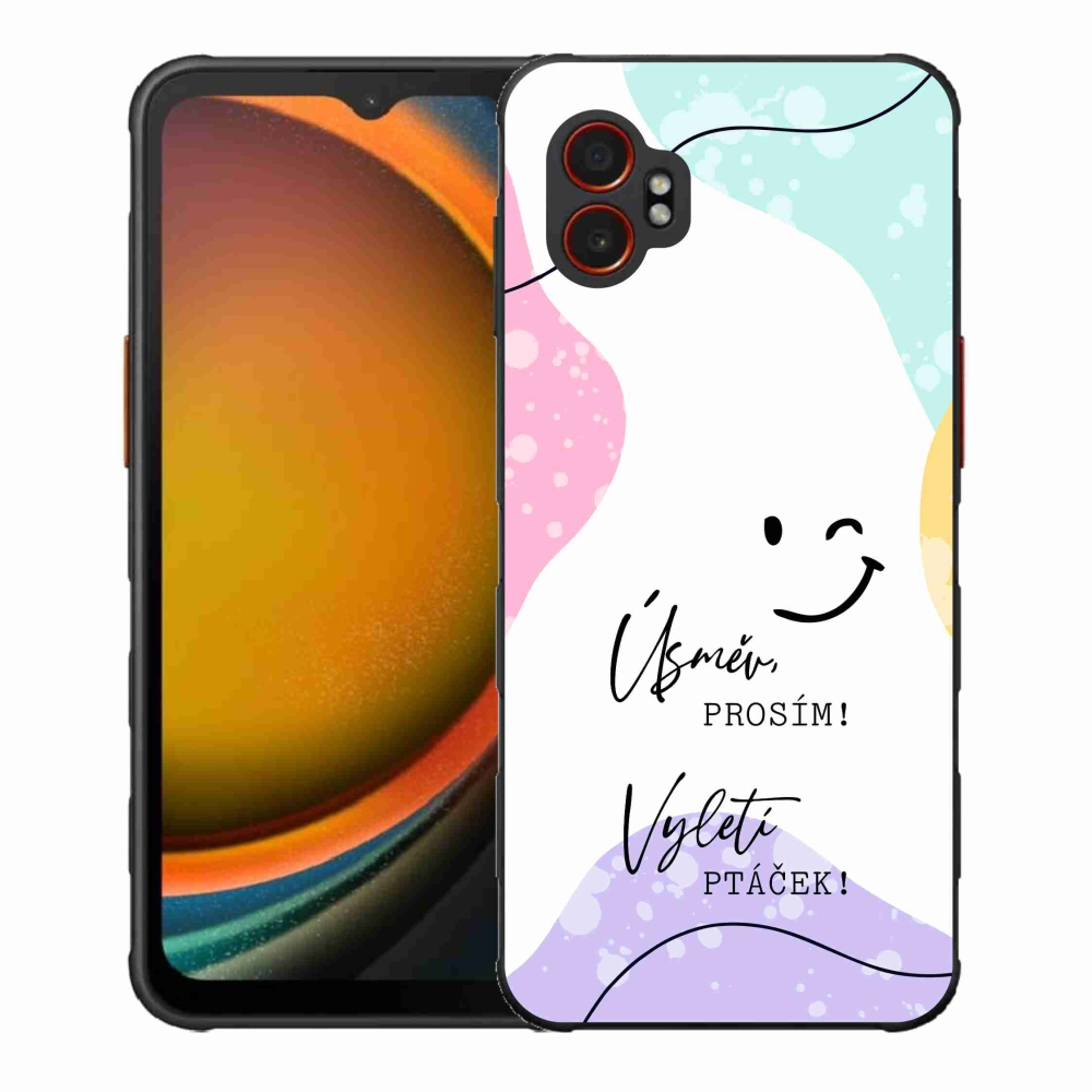 Gelový kryt mmCase na Samsung Galaxy Xcover 7 Pro - vtipný text 4 bílé pozadí